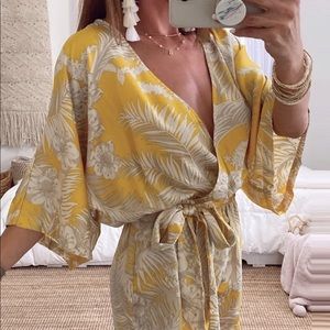 VICI Satin Feel Yellow Romper